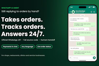 build whatsapp ai agent for orders, order tracking and customer support