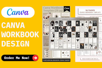 design a professional canva workbook, worksheet, or coaching workbook