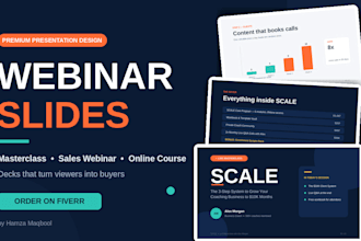 create engaging webinar slides and sales webinar presentation design