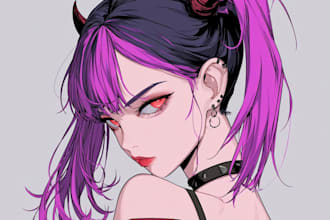 create a custom anime oc character from your idea, sketch or description