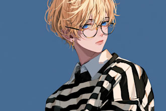 design an original anime character with unique style, outfit and personality