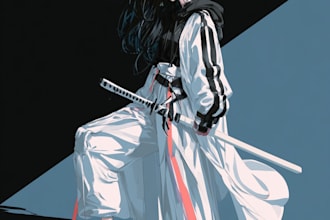 draw your custom anime oc with detailed expressions, poses and costumes
