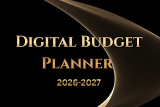 design a custom premium digital budget planner