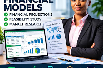 create financial models, projections, feasibility study reports, market research