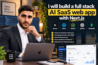 build a full stack ai saas web app with nextjs