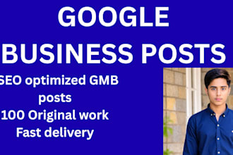 write SEO optimized google business profile posts