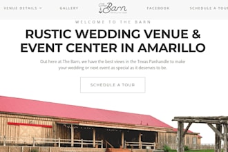design an event venue website for your event space