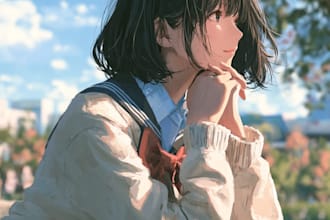 draw anime character illustration