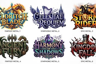design fantasy metal, epic metal and symphonic metal logo