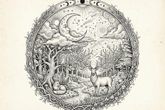 illustrate anything using line art