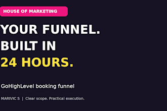 build your gohighlevel booking funnel in 24 hours