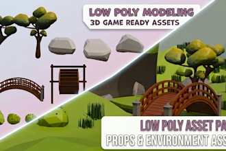 create stylized 3d game assets and low poly props in blender