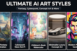 create ai assisted illustrations, album or book covers