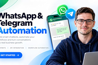 build whatsapp and telegram automation with ai chatbot