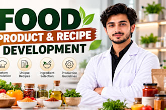 create food product formulation and recipe development