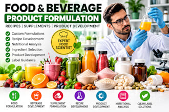 formulate food, beverages, and supplements