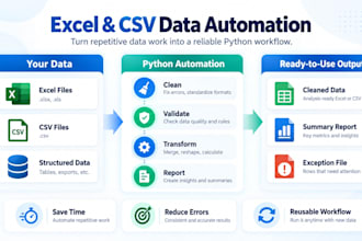 automate excel CSV and business data processing with python