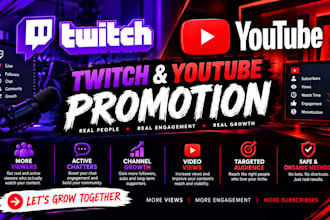 organic twitch and youtube promotion