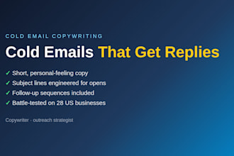 write b2b cold emails that generate leads and book calls