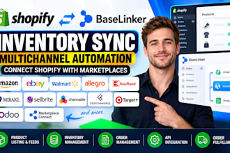 setup shopify inventory sync baselinker amazon ebay multichannel automation