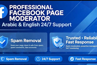 be your fast facebook moderator and arabic english customer support