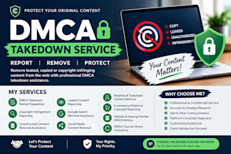 file dmca takedown and copyright infringement removal notice