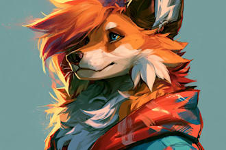 draw custom furry art, fursona, anthro character, or furry oc