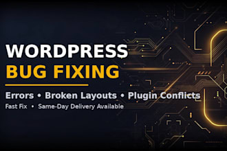 fix bugs and errors on your wordpress or woocommerce website