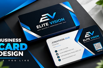 design visiting card and unique visiting card creation for you