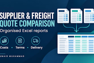 compare supplier or freight quotes in excel