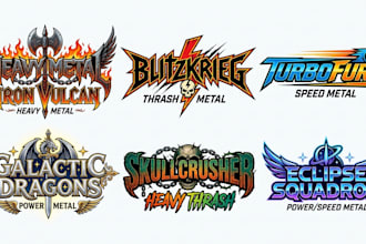 design heavy metal thrash metal speed metal power metal logo