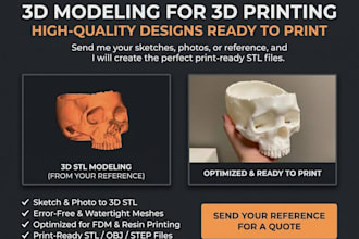 create high quality 3d printable  models