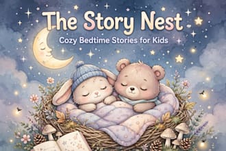 write original cozy bedtime stories for children and kids