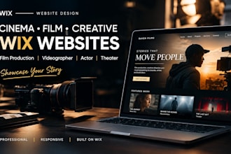 design cinema film website, videographer portfolio, theater, actor wix website