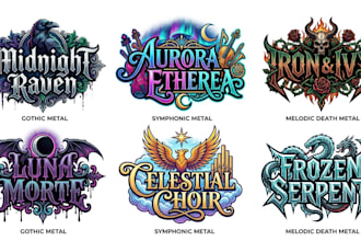 design gothic metal, symphonic metal and melodic death logo