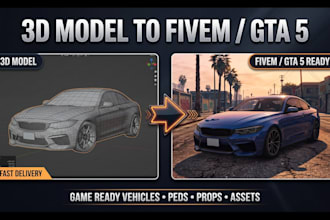 convert 3d models to fivem gta 5 game ready vehicle peds props assets car wrap