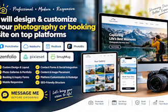 design photoshelter webrezpro resbook photobiz zenfolio pixieset smugmug website