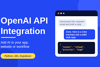 integrate openai gpt API into your app, website or workflow