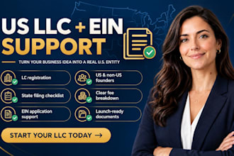 do US llc registration, formation and ein support