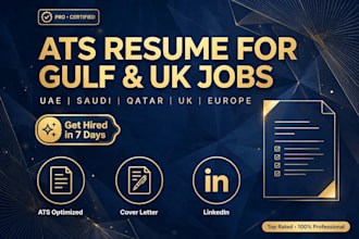 write ats resume for gulf jobs, uae saudi qatar UK CV and cover letter