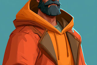 draw 2d game character illustration