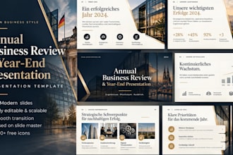 design an annual business review and year end presentation