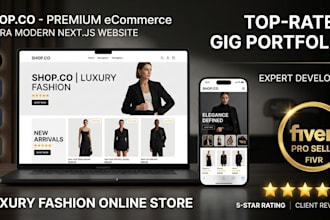 develop a full stack nextjs ecommerce website with admin panel