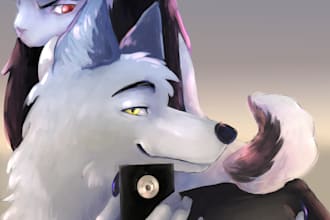 create furry art and custom fursona illustrations