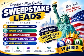 sweeps lead, gambler leads, usa leads, senior elderly leads