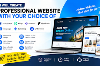 create startupbolt kleap sitesgpt flowbase nicepage buildship unbounce website