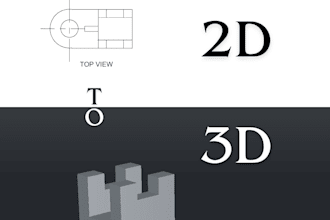 convert your 2d drawing into a cad model
