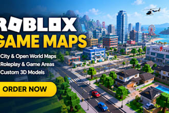 create realistic roblox city maps, terrain, obby and game environments