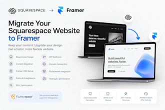 migrate business personal brand consultants squarespace website to framer site
