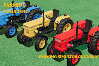 create custom farming simulator tractor, truck 3d model for fs25 fs22 fs19 mods